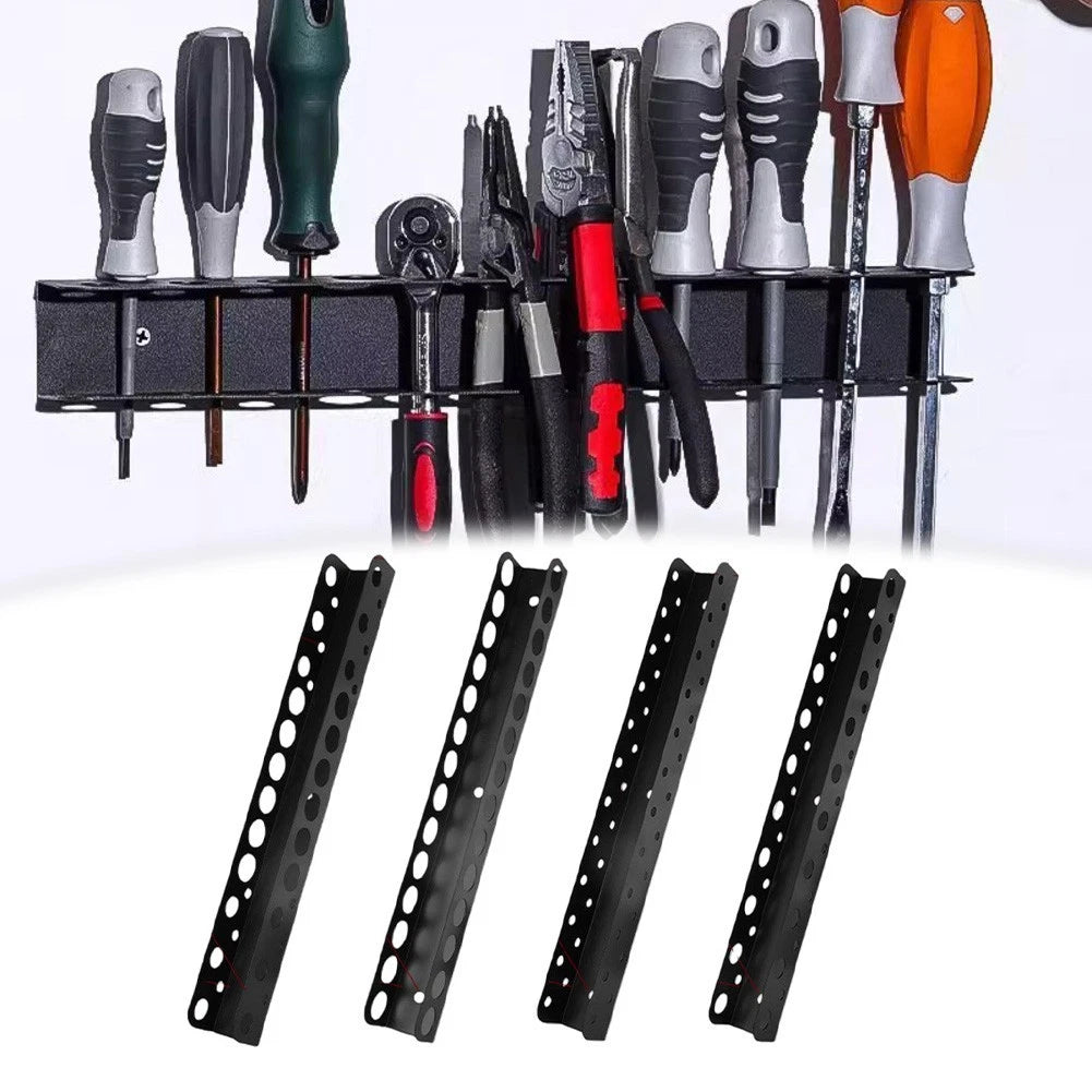 Compact Wall Tool Storage Rack for Screwdrivers and Hand Tools (40x4x4 cm)
