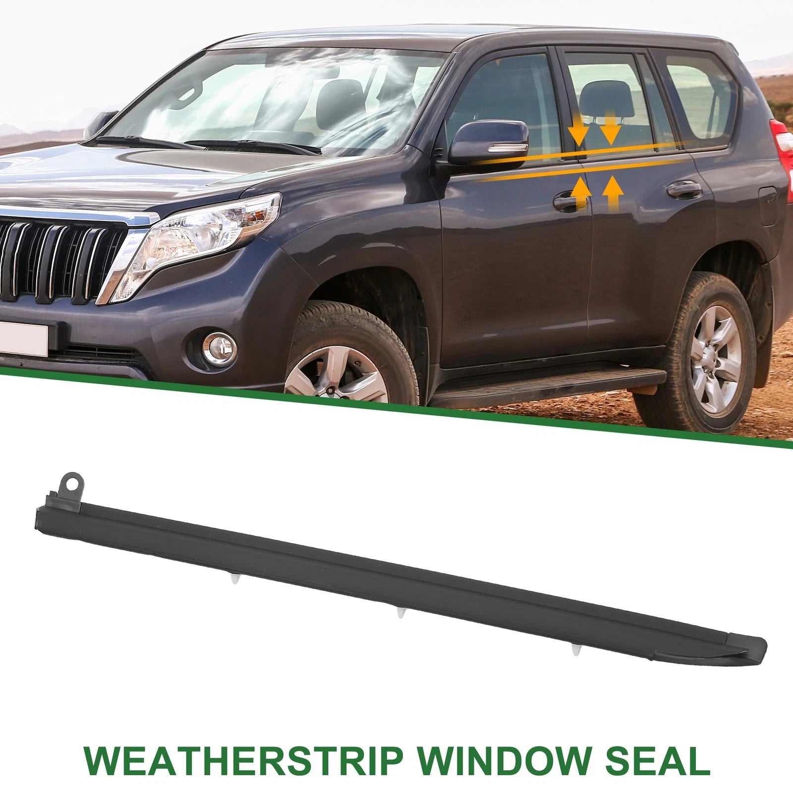 Front Left Window Weatherstrip Seal Replacement for Toyota Land Cruiser (2008–2021)