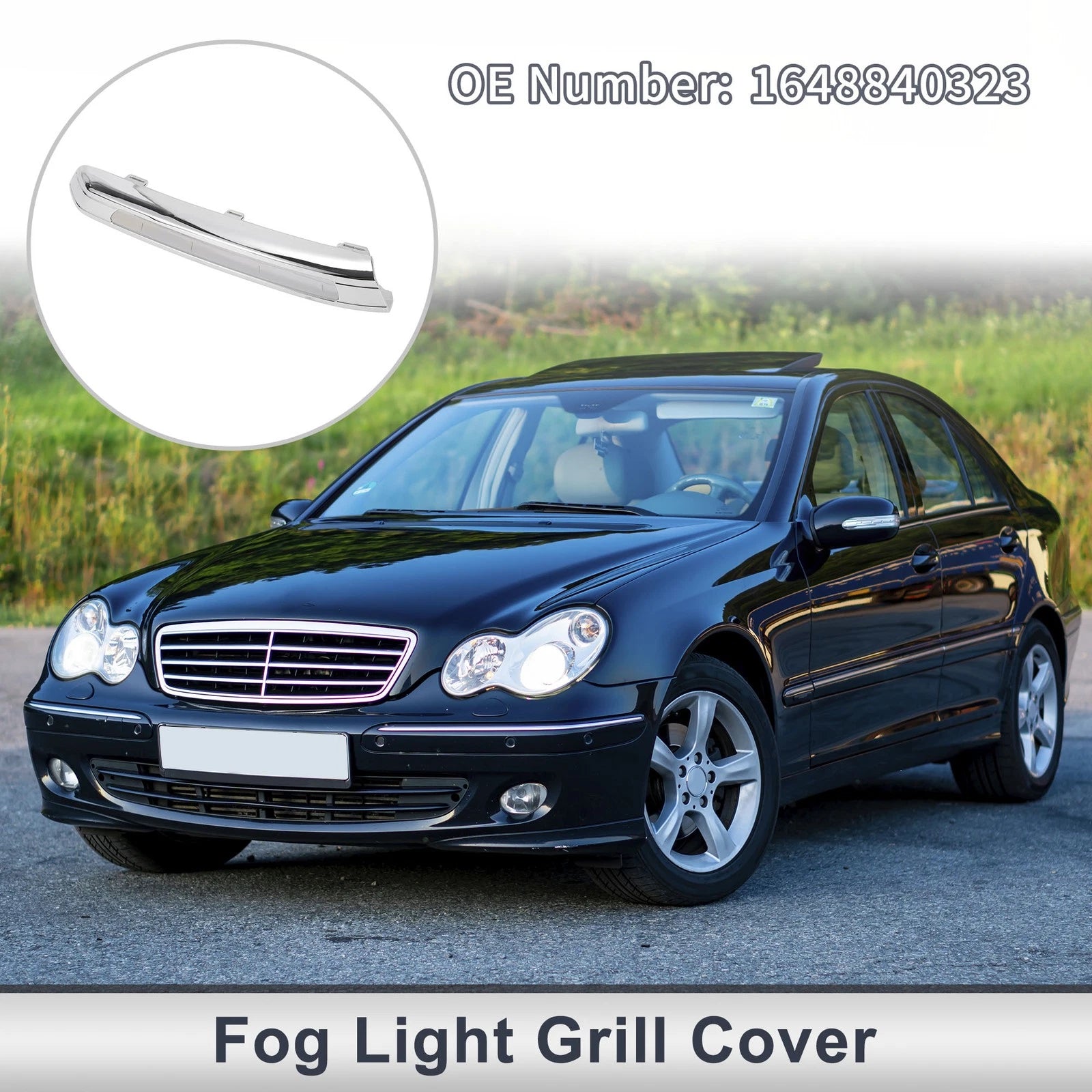 Front Left Fog Light Grill Replacement for Mercedes Benz W164 (2010–2012)