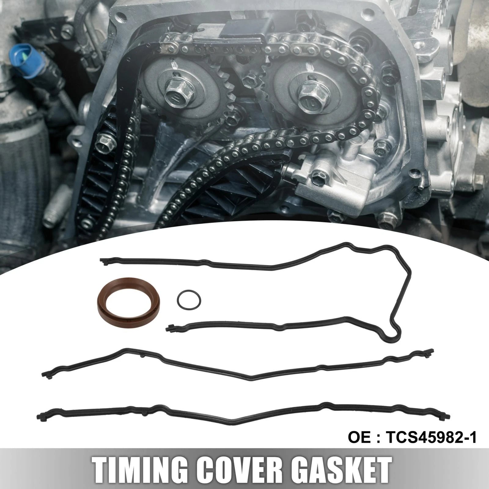 Timing Cover Seal Gaskets Set Replacement for Ford E-150 E-250 F-150 (2011–2014)