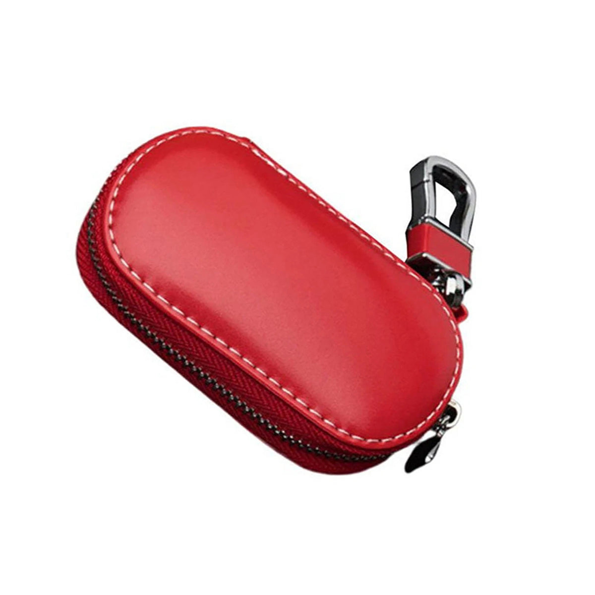 Leather Car Remote Key Zipper Bag for Auto Accessories