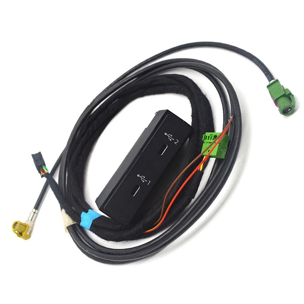 Car Type C Port Adapter for Audi Q3 (2016–2023) - Dual Interface USB
