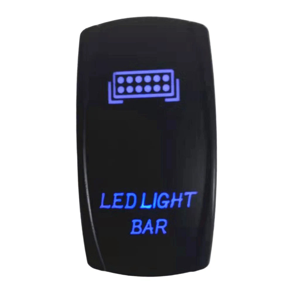 12V Rocker Switch 5 Pin 20 Amp Blue LED Backlit for Polaris For Ranger Models