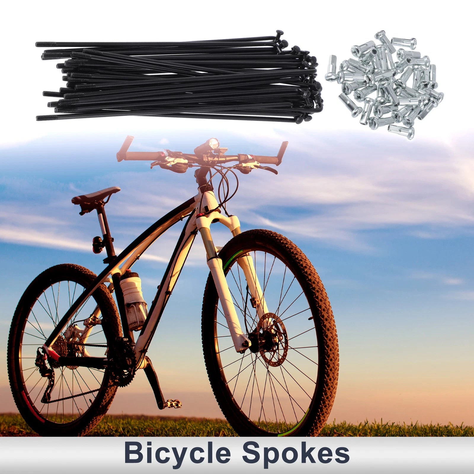 Bicycle Spokes Nipple Set 45 Steel Black for Universal Fit (2000–2025)