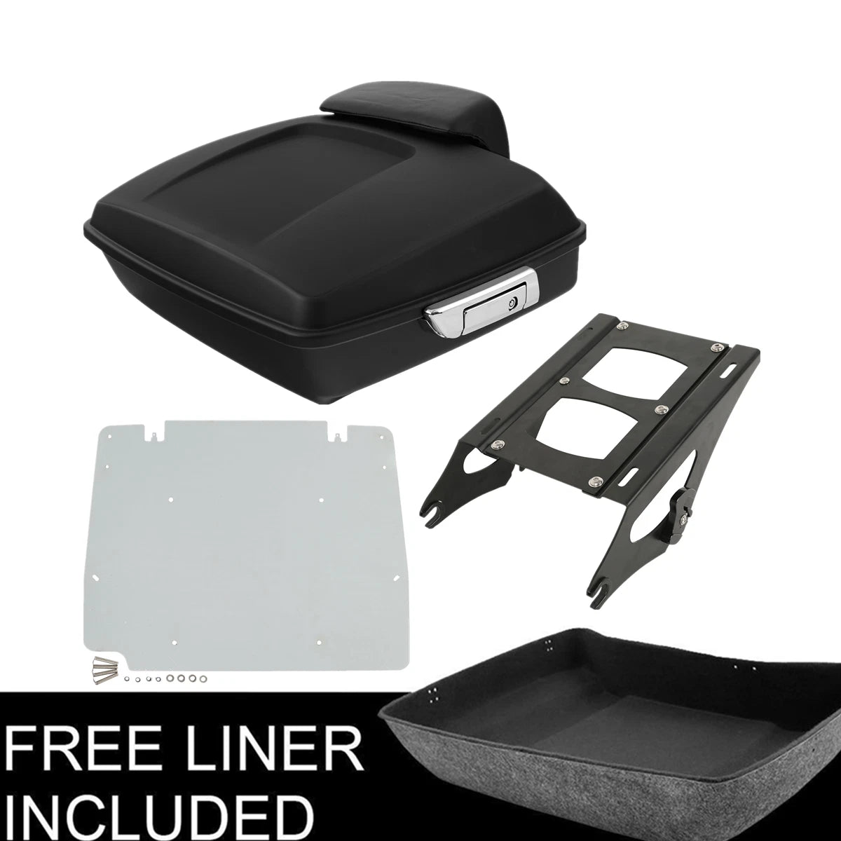 Chopped Trunk Pad Rack Base Plate for Harley Touring (2014–2023)