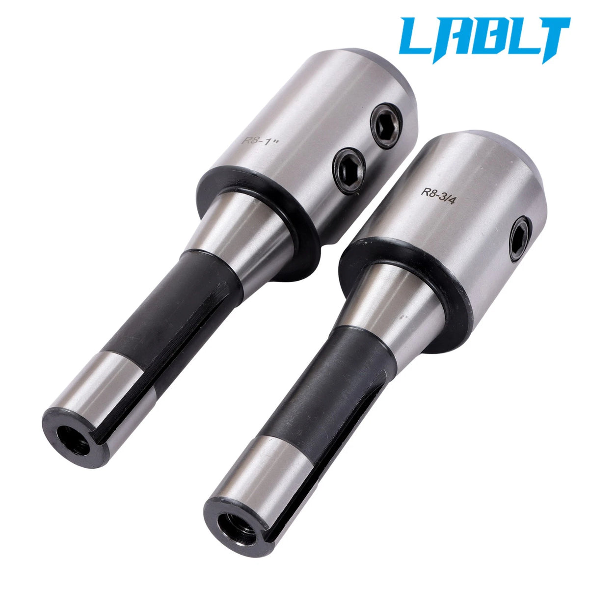 Set of 5 End Mill Holders for R8 (1/4", 3/8", 1/2", 3/4", 1")