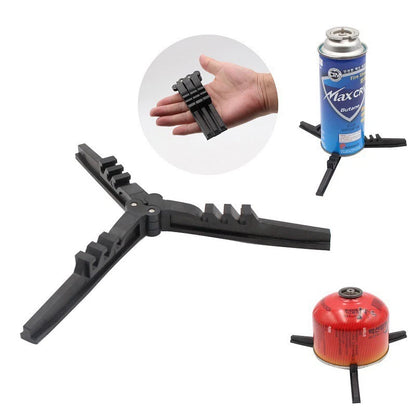 1 Pc Outdoor Stove Flat Gas Tank Base Foldable Tripod Bracket