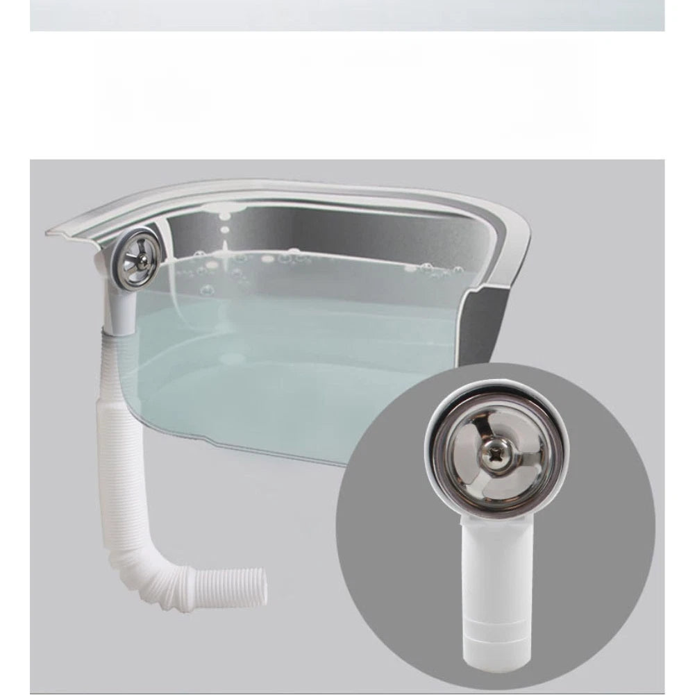 Round Kitchen Sink Overflow Drain with Adjustable Hose Connector