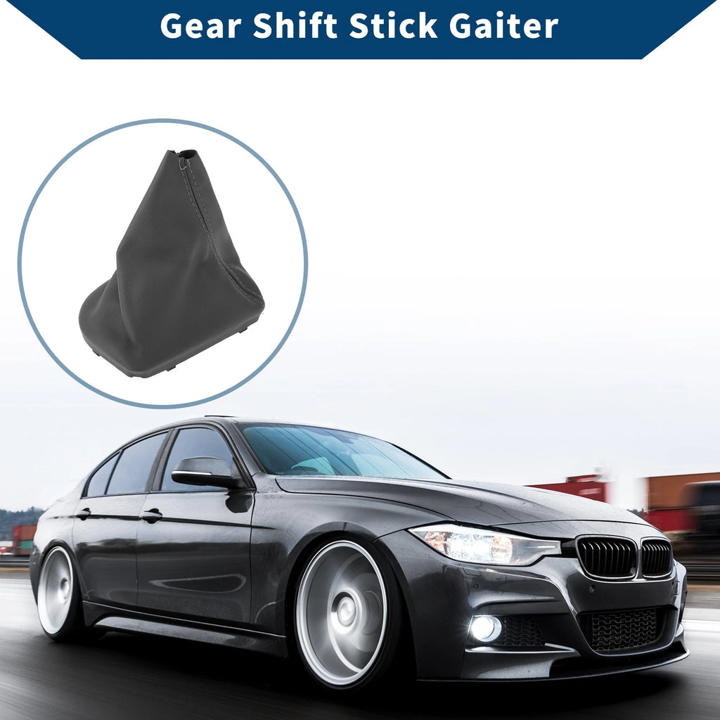 Gear Shift Stick Gaiter Grey Leather Replacement for BMW E60 E61 (2004–2008)