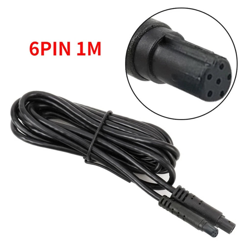 1M 6Pin Male to Female Car Reversing Parking Camera Extension Cable