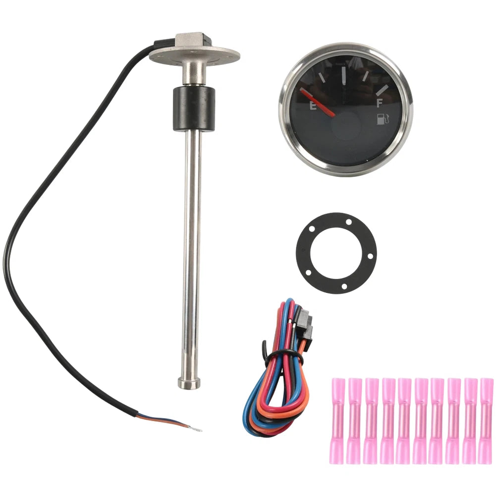 52mm Fuel Gauge with 8 Inch Mount Sensor for RV Boat