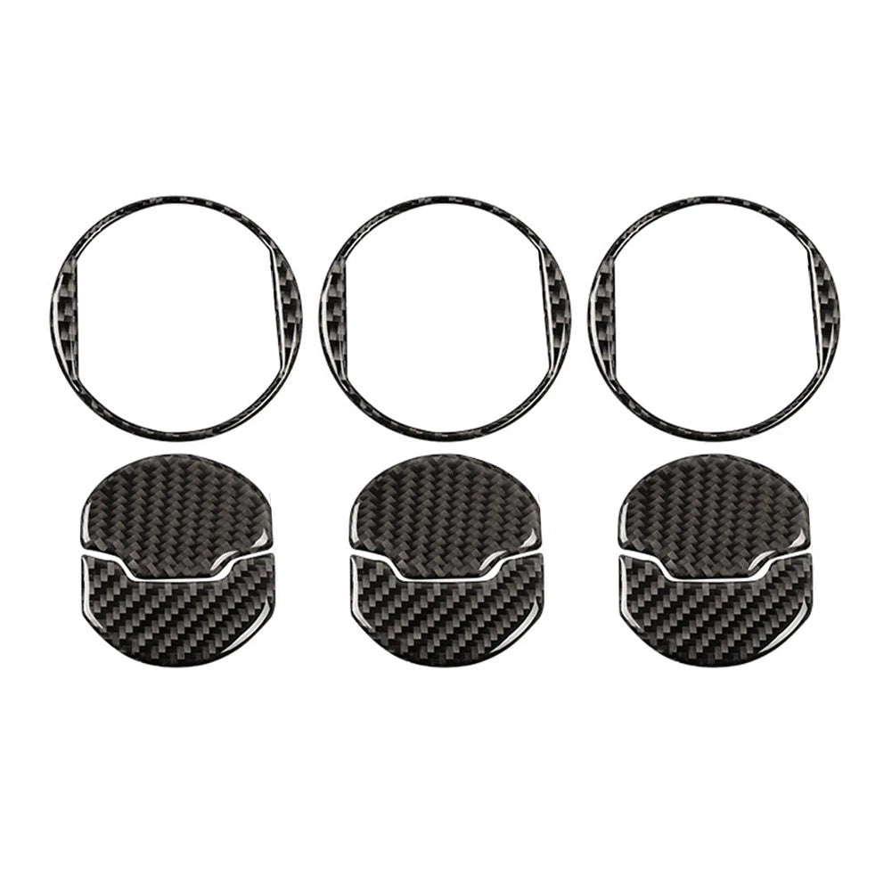 Carbon Fiber Interior Vent Spout Frame Trim for Ford Mustang (2015–2019)