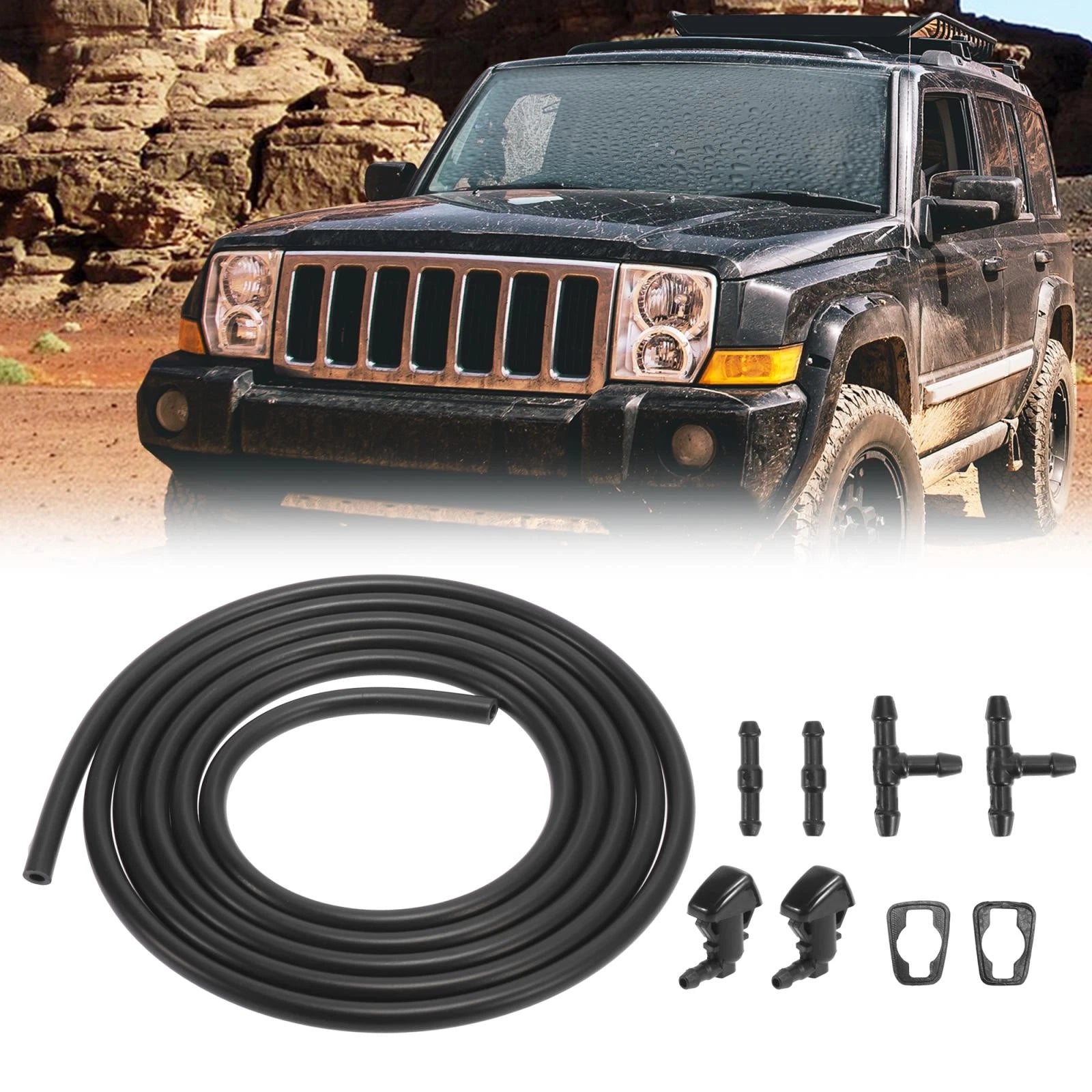 Windshield Washer Nozzle Set 7pc for Jeep Liberty (2008–2012)