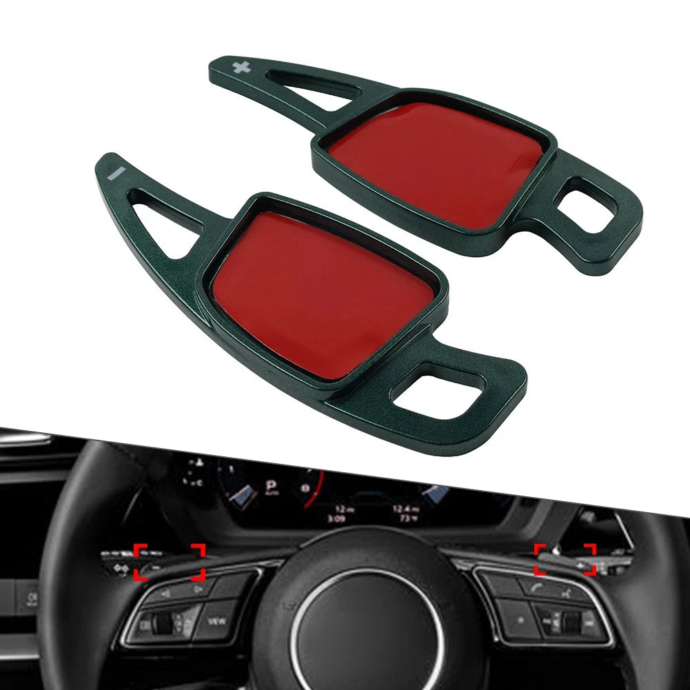 Steering Wheel Paddle Shifter Extension for Audi A3 A4 A5 A6 A7 S4 S5 (2010–2020) Green