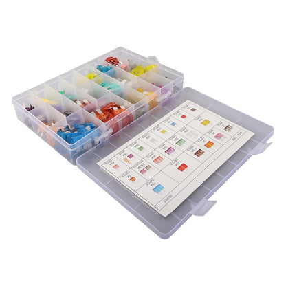 300pcs Assorted Blade Fuses for Various Vehicles (Mini & Standard Sizes)