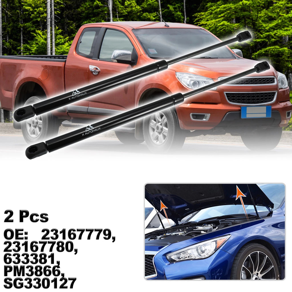 2pc Front Hood Gas Lift Supports Replacement for GMC Sierra 1500 (2007–2013)
