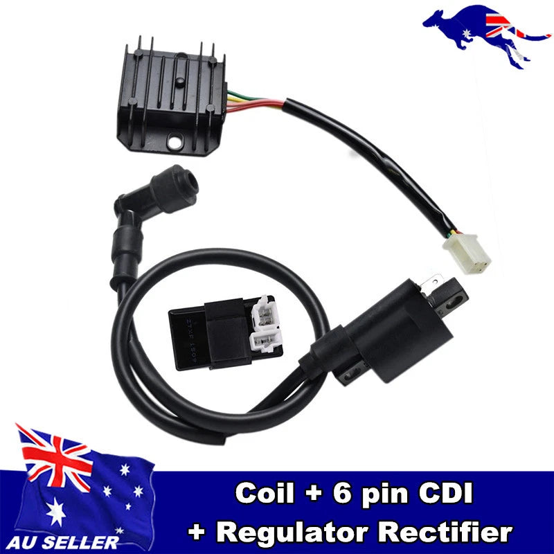 Coil + 6 Pin CDI + Regulator Rectifier for 125cc-250cc PIT Quad ATV