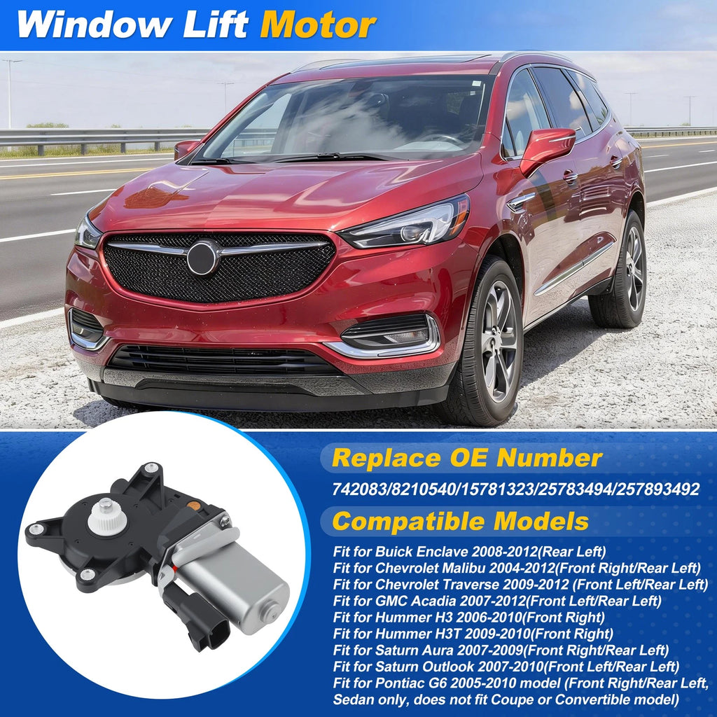 Power Window Motor Replacement for Buick Enclave Rear Left (2008–2012)