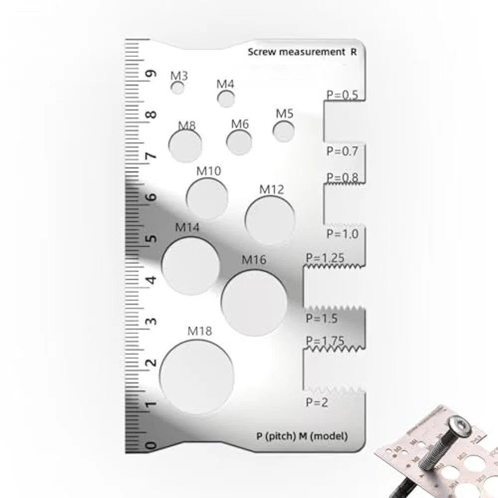 Thread Gauge Set for Easy Reading (High Contrast Etched Scales)