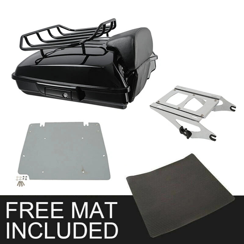Trunk Backrest Pad Mount Base Plate for Harley Road King (2014–2026)