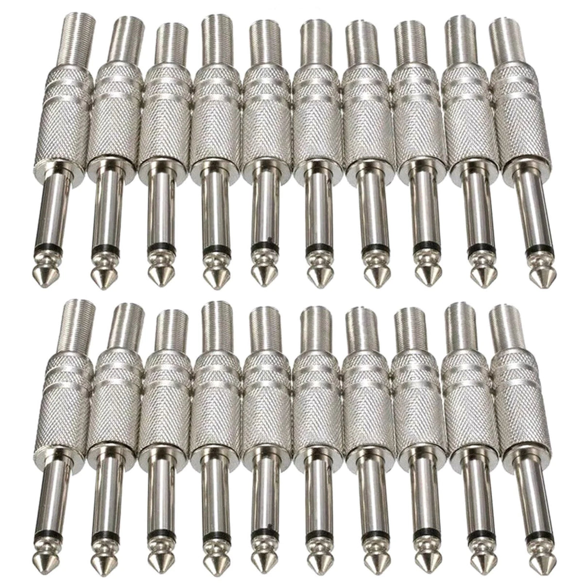 20 x 1/4" Male Monaural Connector Plug with Soldering Terminals