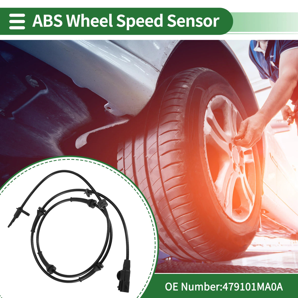 ABS Wheel Speed Sensor No. 479101MA0A for Infiniti G37 (2011–2013)