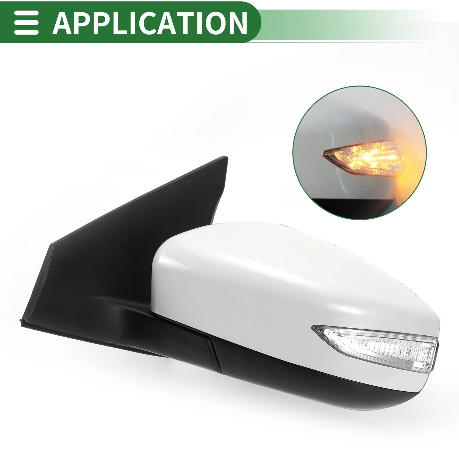 Left Side Door Mirror for Nissan Sentra (2016–2019) Manual Folding White