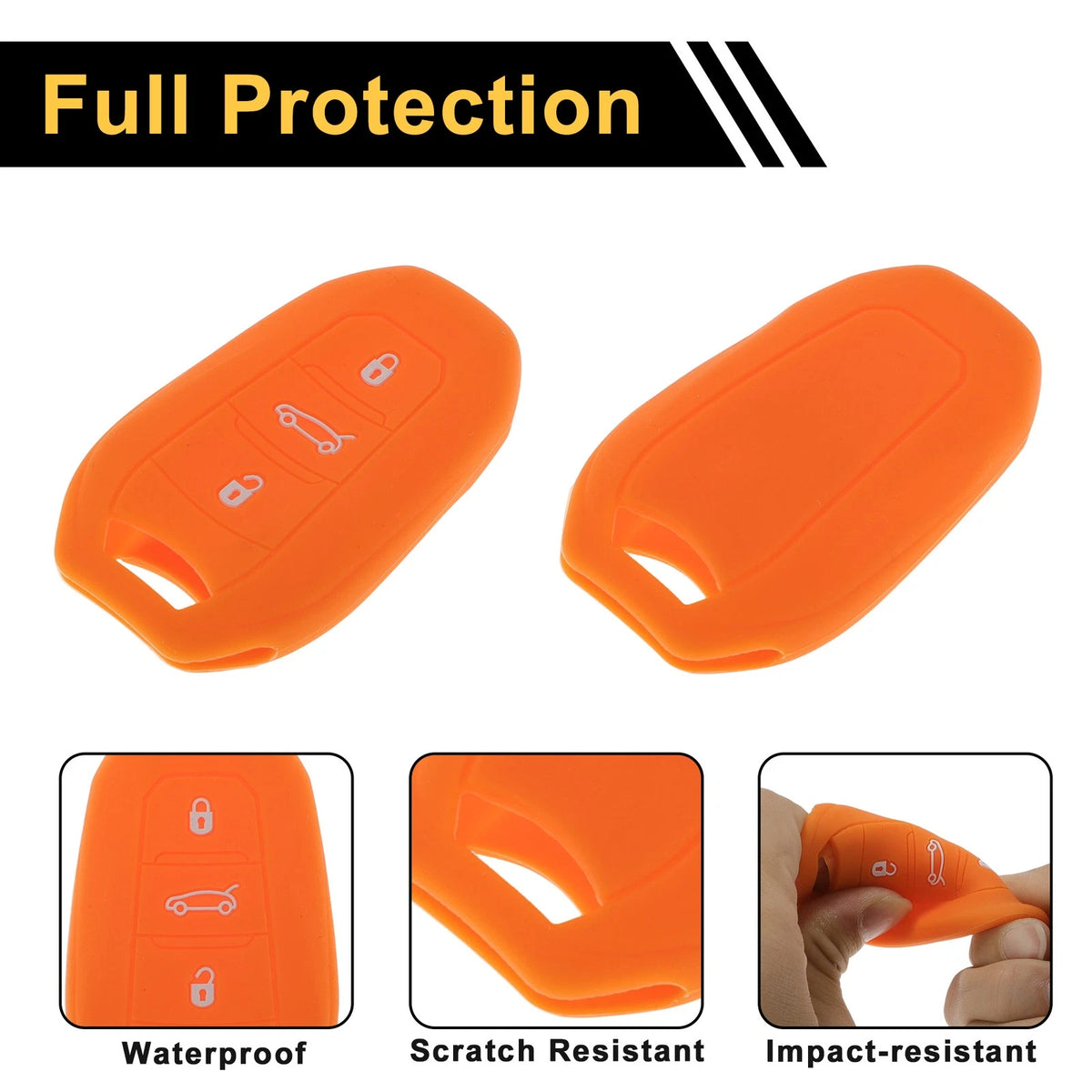 Key Fob Shell Cover Case for Peugeot 208/e208 (2019–2023)