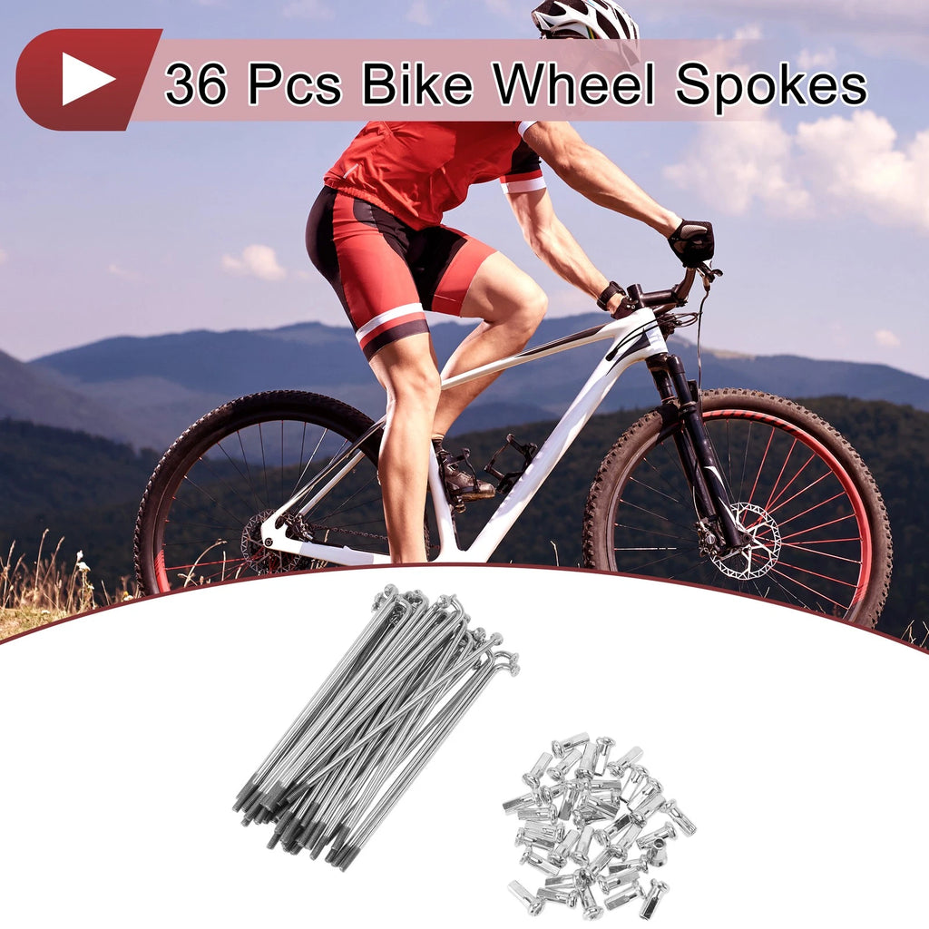 Bicycle Spokes 90mm Steel Galvanized Replacement Set for 12G Wheels (90mm)