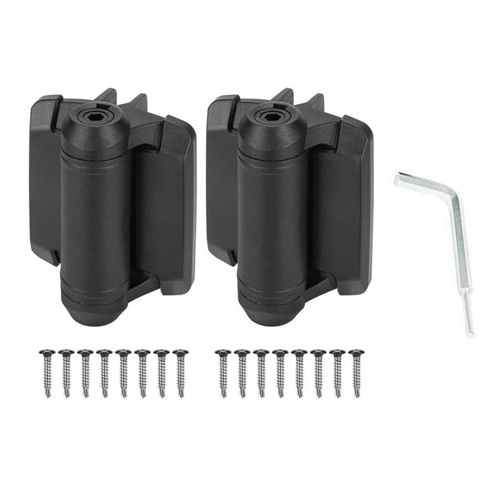 2X Outdoor Pool Gate Hinges for Universal Use (Black)