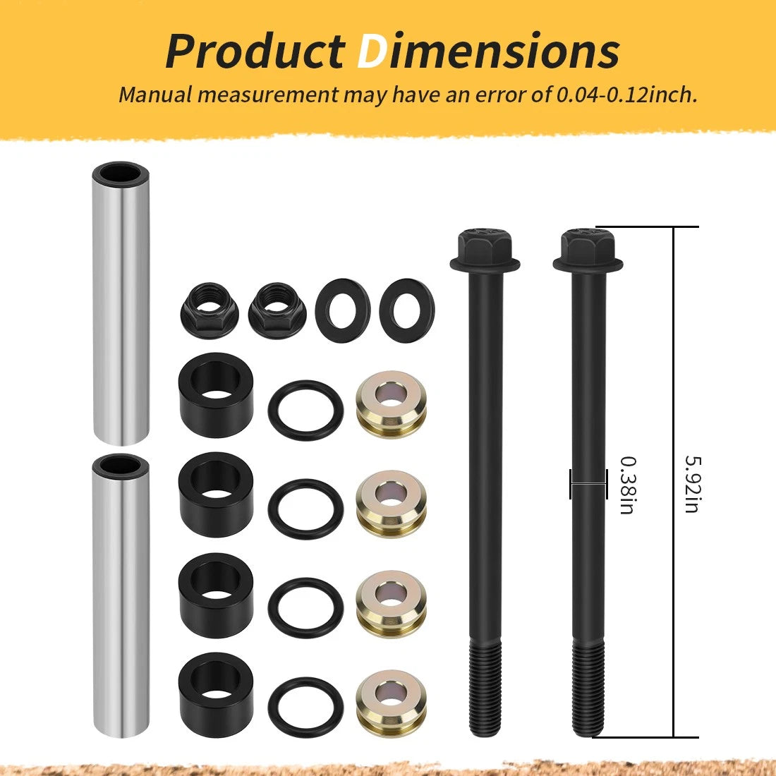 Rear Upper Control Arm Bushing Kit for Polaris RZR 900 1000 General 1000 (2015–2023) 5139967
