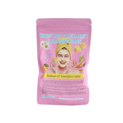 40PCS Kojic Acid And Turmeric Cleansing Pads?Facial Sponges Exfoliate