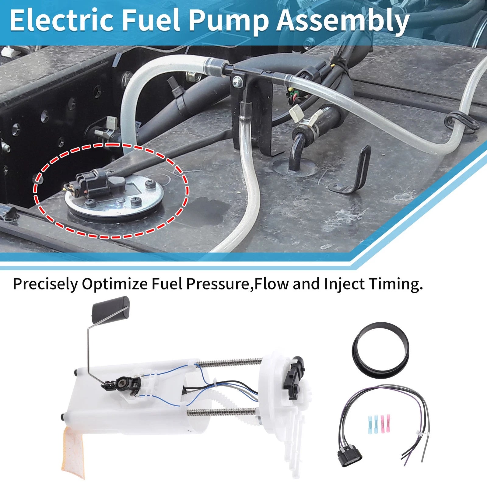 Electric Fuel Pump Assembly Replacement for Buick Chevrolet V6 3.1L (2000–2005)