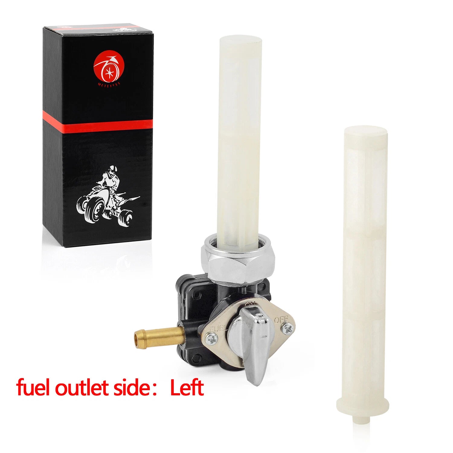 Fuel Valve Petcock 22mm Left Exit for Harley (VACUUM)