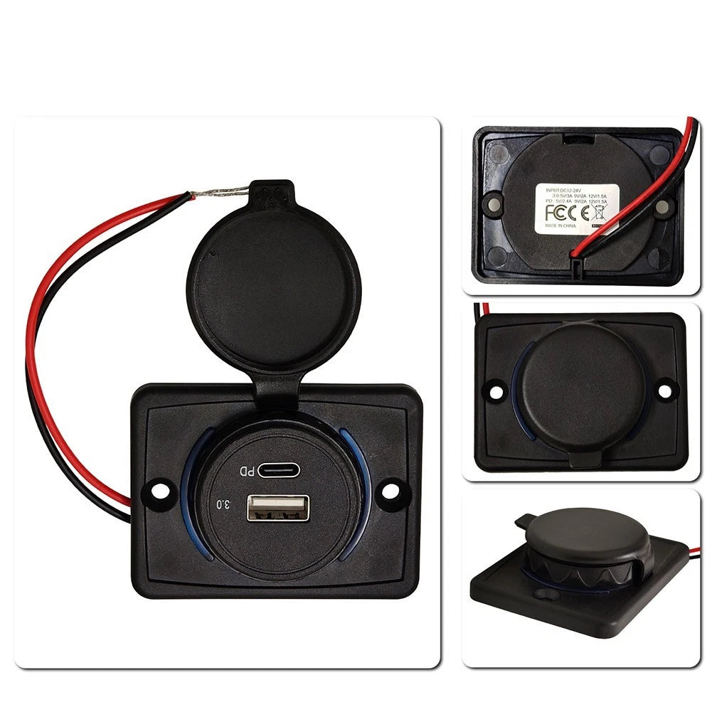 12-24 Volt Waterproof Quick Charger for Car USB Charger