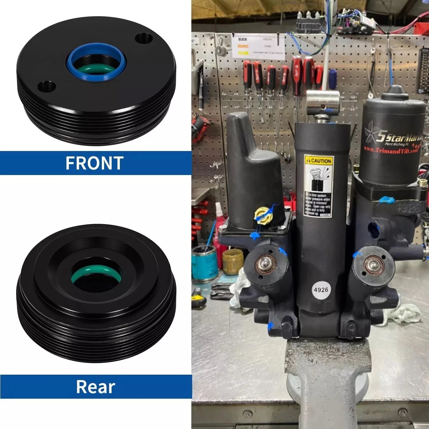 2Pcs Power Trim Tilt Cylinder End Cap for Mercury 135-225 (All Years) 878239 878239A