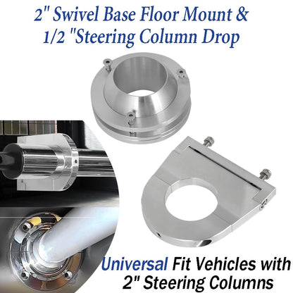 2" Swivel Base Floor Mount & 2.5" Steering Column Drop Comb Screws