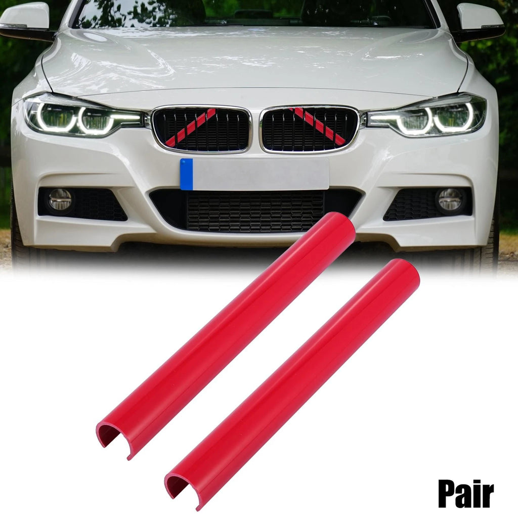 ABS Front Grille Trim Strips Cover Decor Red for BMW 5 6 7 (2017–2024)