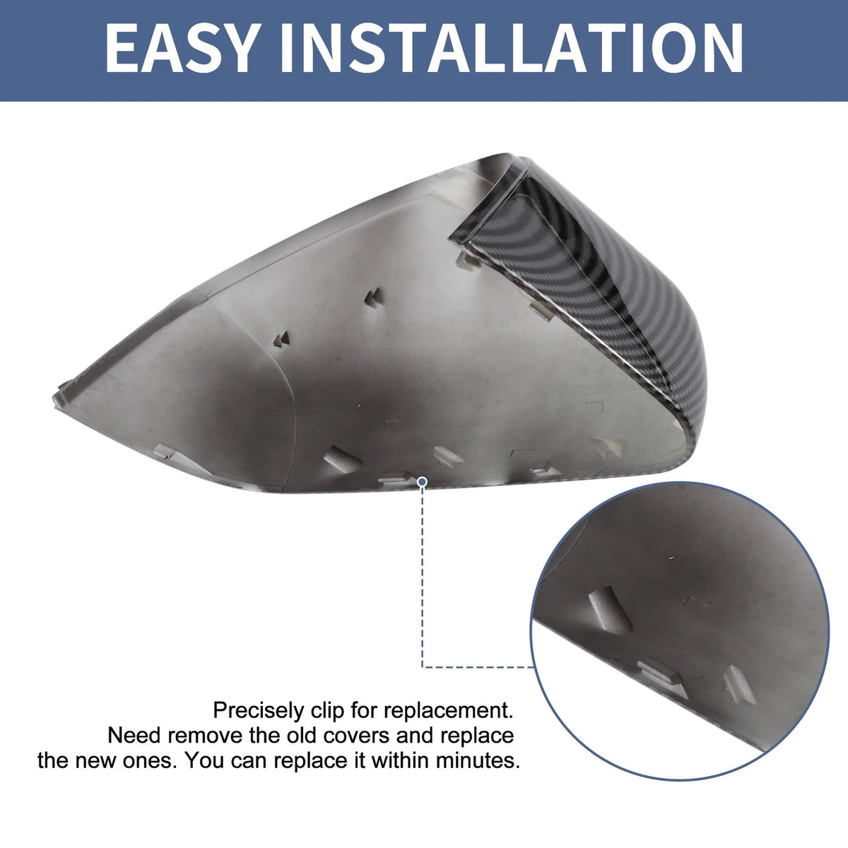 Mirror Cover Cap Set for Land Rover LR2 (2011) - Left Right Replacement