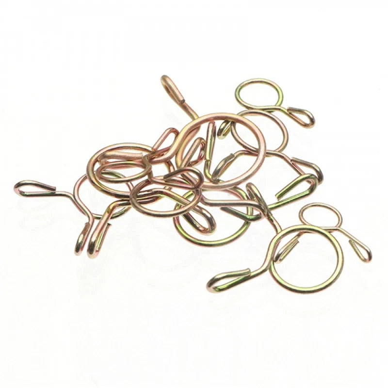 100 Pieces Double Wire Spring Hose Clamps for Universal Applications
