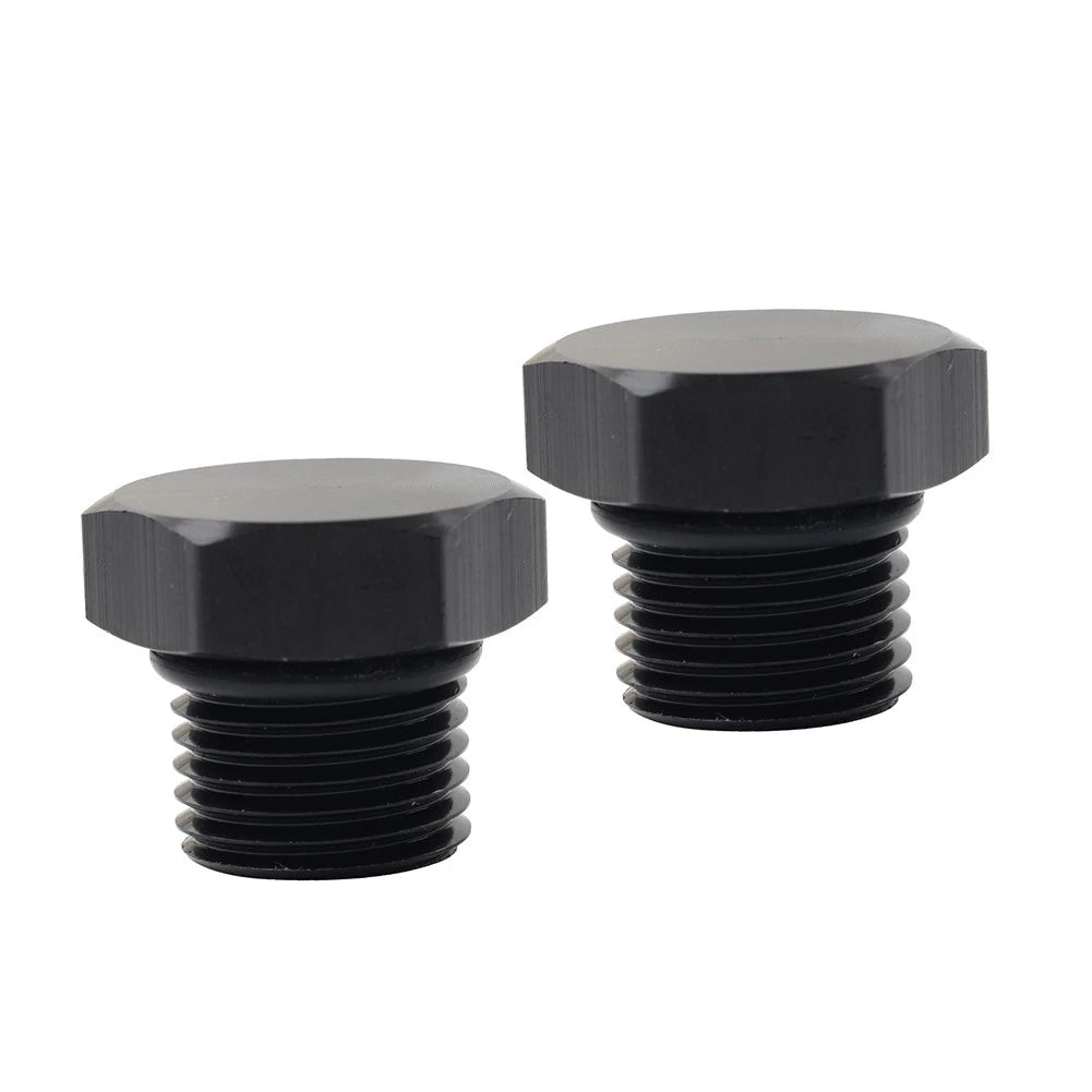 2Pcs Aluminum 4AN AN4 Block Off Cap ORB Plug Male Fitting Adapters