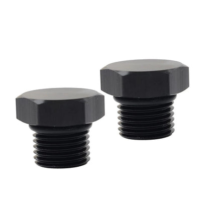 2Pcs Aluminum 4AN AN4 Block Off Cap ORB Plug Male Fitting Adapters