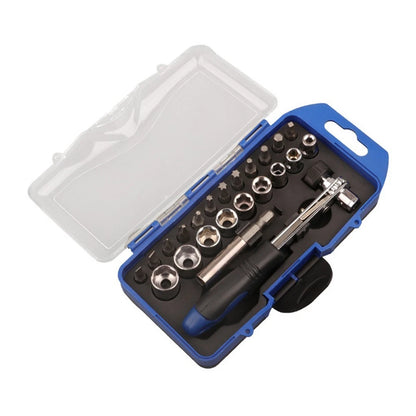 Ratchet Wrench Set with Slotted & Cross Screwdriver Bits