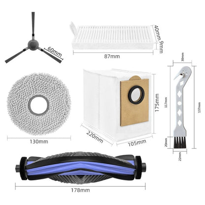 Robot Vacuum Kit Main Brush Microfiber Mop Cloth Filter Dust Bags