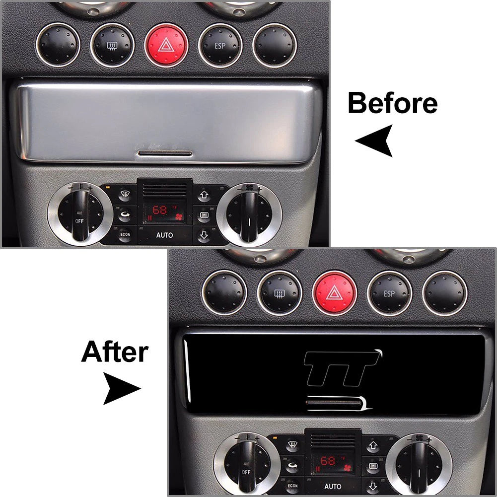 Center Console CD Radio Switch Control Panel Cover for Audi TT 8N (2001–2006)