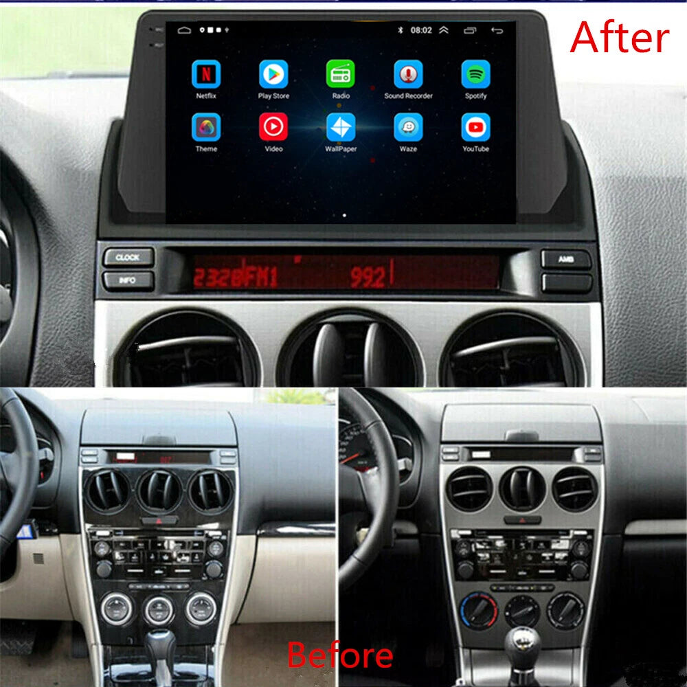 9" Android 12.0 Stereo Radio GPS Navigation for Mazda 6 (2002–2008)