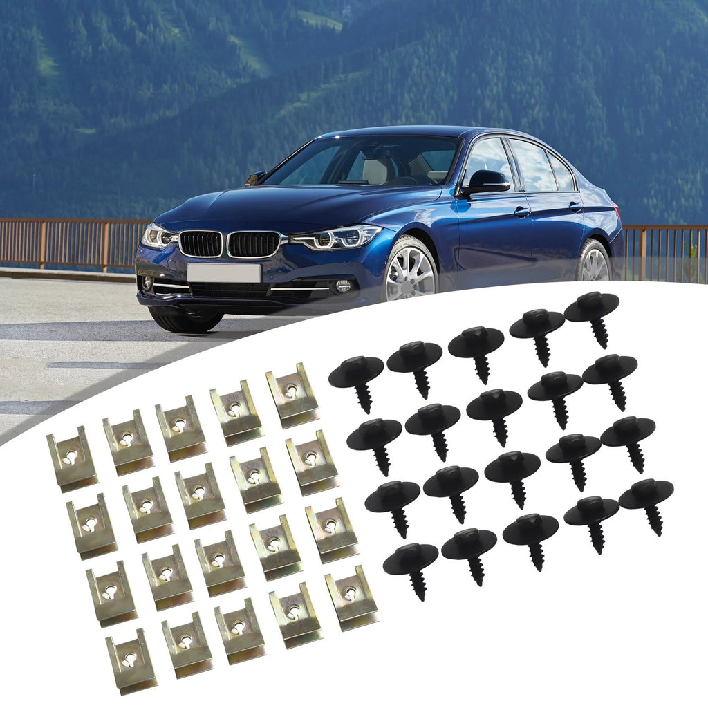 Set of 40 Hex Head Tapping Socket Bolt Screw Clips for Undertray
