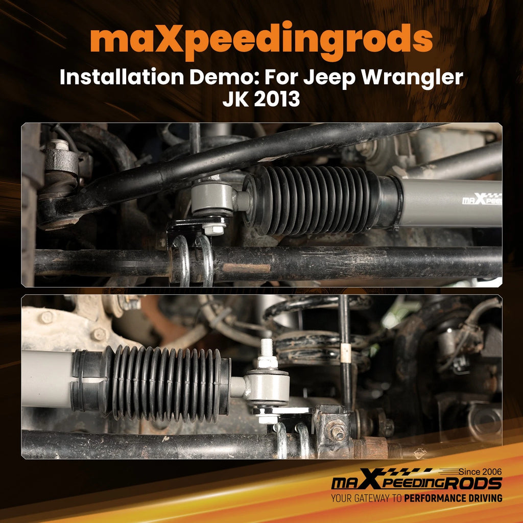 Dual Steering Stabilizer for Jeep Wrangler JK (2007–2017) Front 2-8"