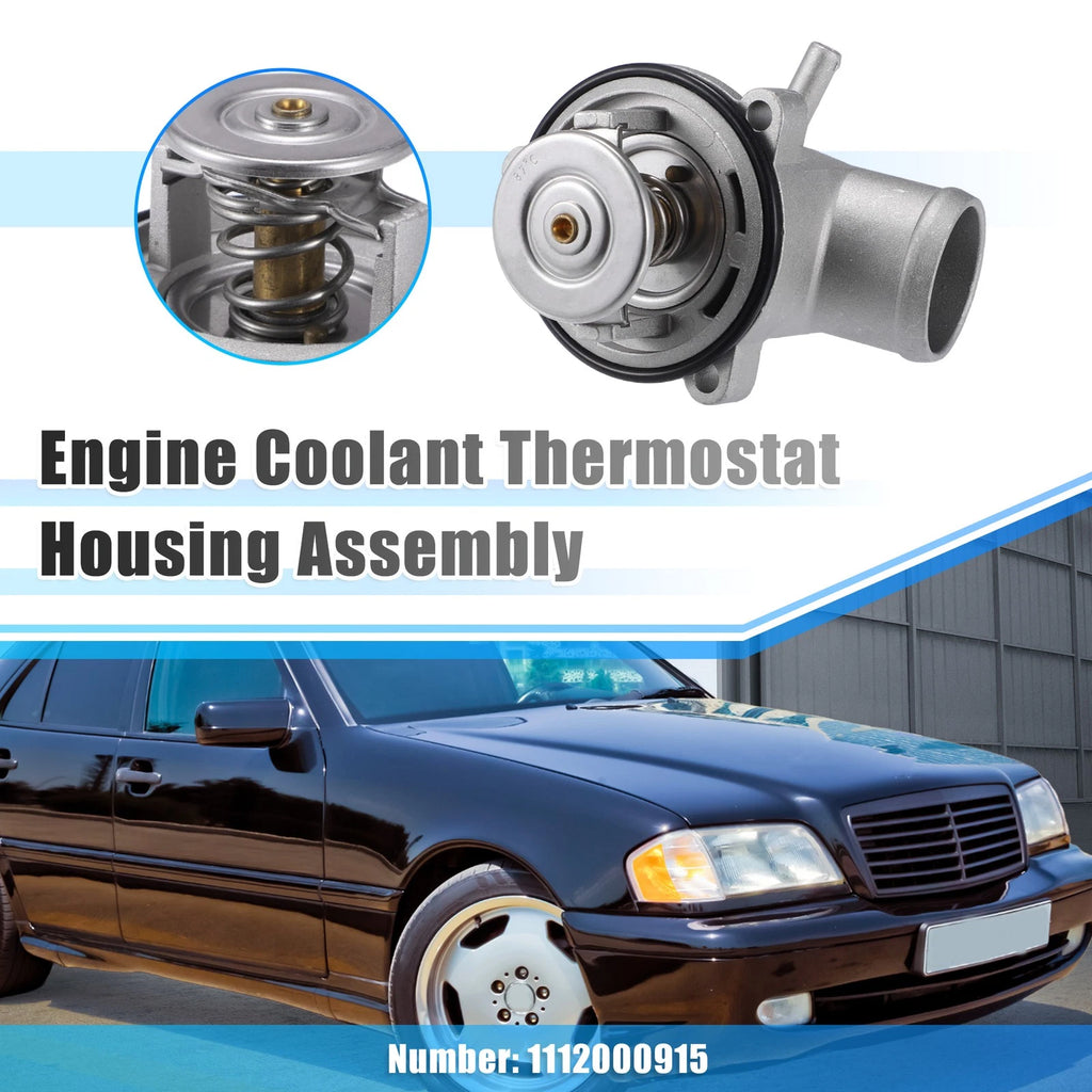 Engine Coolant Thermostat Housing Assembly Replacement for Mercedes SLK 230 (1997–2004)