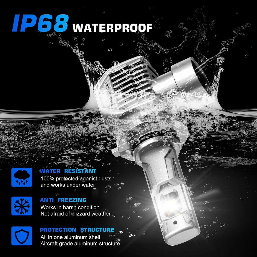 2X 9005 LED Headlight Bulb Kit for 6500K